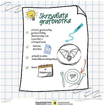 Skrzydlata grafonotka Grafika Skrzydlata grafonotka